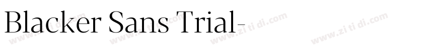 Blacker Sans Trial字体转换
